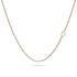 Bold Alphabet Letter Initial Charm Necklace in Rose Gold Tone